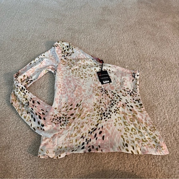 NWT N:Philanthropy Abstract Animal Print One Sleeved Top! - Picture 9 of 9